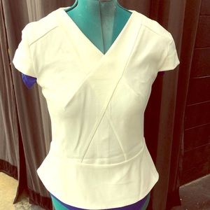 Antonio Melani Structured White Top with Zipper